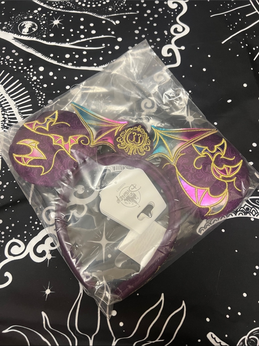 NWT - 2023 Disneyland Club 33 Halloween Bat Minnie Mouse Ear Headband